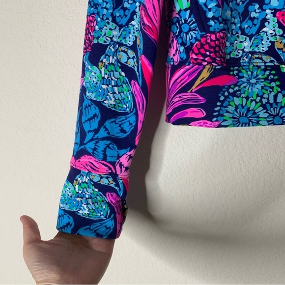 Lilly Pulitzer Womens wrenley full zip UPF 50 jacket pockets calypso coast XS - Picture 4 of 10